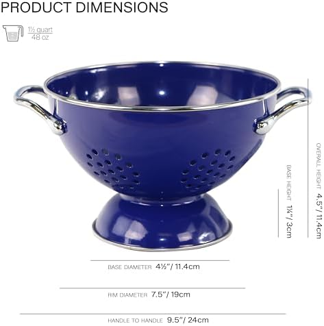 Reston Lloyd, 1.5 Quart Powder Coated Steel Kitchen Strainer Basket - Image 2