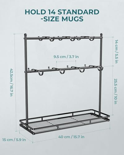 OROPY Coffee Mug Holder for Countertop, Mug Tree Rack - Image 4