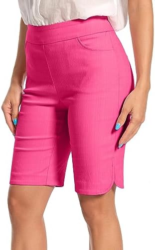 Women's Work Casual Super Stretch Tulip-Hem Pull-On Dress Shorts by Unknown