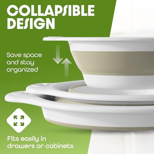 Collapsible Colanders Food Strainers - Image 3