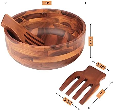 AIDEA Acacia Wood Salad Bowl Set - Image 2