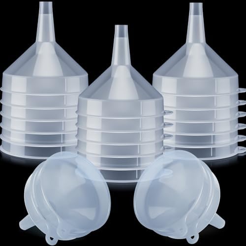 Honeydak 18 Pcs Plastic Funnels Wide Mouth Long Spout by Honeydak