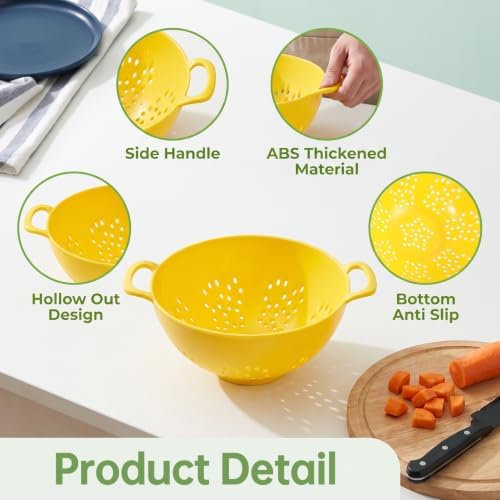 6Pcs Mini Colander for Kitchen Plastic Berry Strainer - Image 3