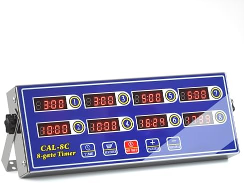 Commercial 8 Channel Digital Kitchen Timer, Stainless Steel Calculagraph by Unknown