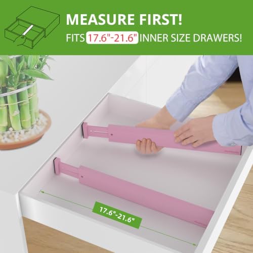ANTOWIN Expandable Bamboo Drawer Dividers, Fits 17.6-21.6" Drawers - Image 6