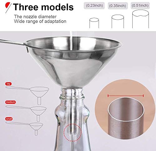 YGDZ Kitchen Funnel for Filling Bottles, Long Handle Funnel Set - Image 4
