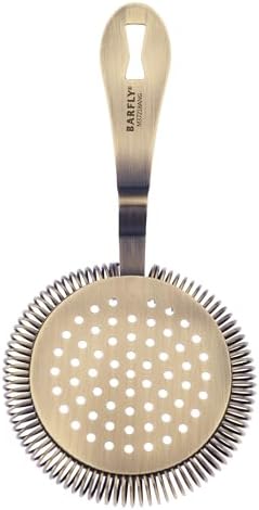 Barfly Deluxe Antique Hawthorne Spring Strainer, Antique Gold - Image 4