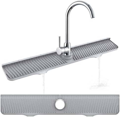 Kitchen Sink Splash Guard, Silicone Faucet Splash Guard, Longer Silicone Sink by XINGRUYU