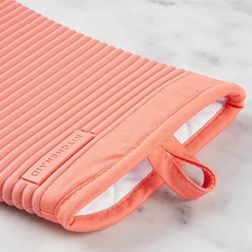KITCHENAID Ribbed Soft Silicone Oven Mitt 2-Pack Set, Bird of Paradise - Image 5