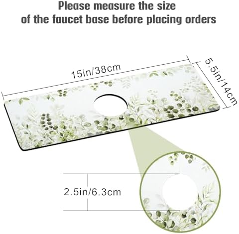 Sink Faucet Absorbing Mat, 2 Pack Drying Mat Around Faucet Sink Splash Guard - Image 2