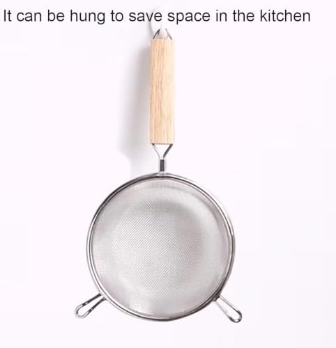 Strainer with Single Fine Mesh, 7-Inch Diameter, Stainless Steel - Image 3