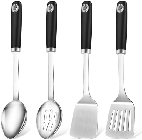 4 Pcs Cooking Utensils Set, Stainless Steel Kitchen Utensils, Heat Resistant by Unknown