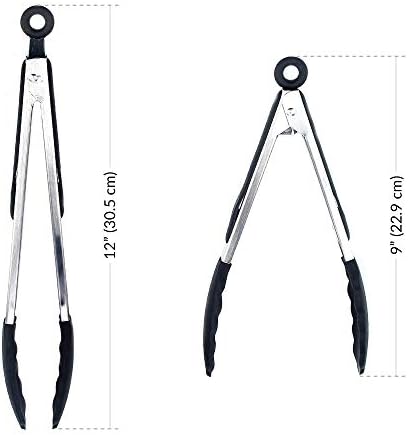 Kitchen Tongs for Cooking with Silicone Tips by Boxiki Kitchen, BPA Free - Image 6
