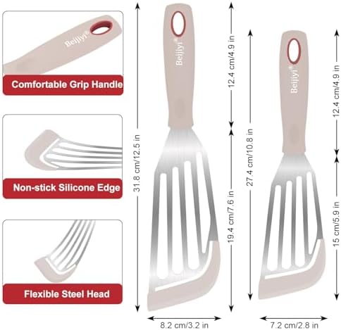 Beijiyi 2-Piece Silicone Fish Spatula - Image 6