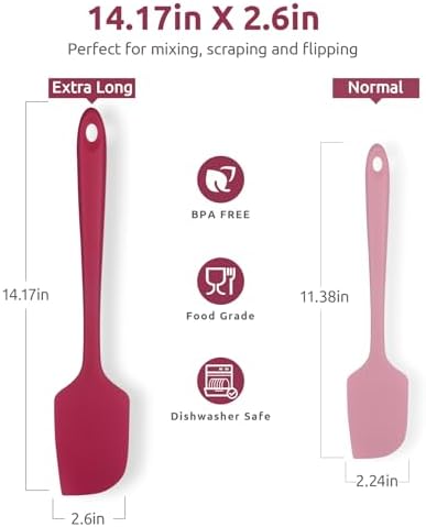 U-Taste 14in Extra Large Silicone Spatula, 600°F Heat Proof Scraper - Image 2