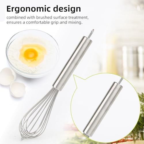 Stainless Steel Small Whisk for Cooking, 8 inches - Image 5