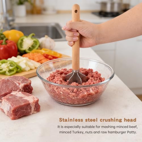 Meat Chopper Stainless Steel Meat Masher - Image 4
