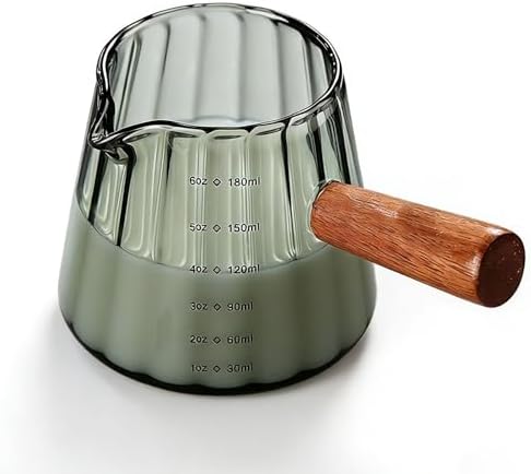 6 Oz Grey Glass Measuring Cups by Unknown