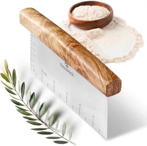 Olive Wood 3"x 6" Bench Scraper by BakingTools