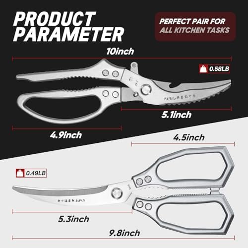 TIVOLI Silver Japanese Kitchen Shears Set - Image 5