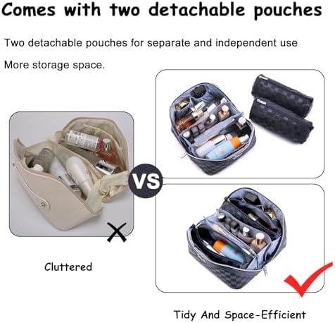 BOYATU Travel Makeup Bag Organizer: 180°Open-Flat 3 Pcs Make up Bags Set - Image 2