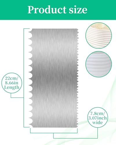 3 Pcs Metal Cake Scraper Smoother, Bench Scraper - Image 4
