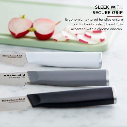 KitchenAid Paring Knife Set, Stainless Steel Kitchen Knife Set, Razor-Sharp - Image 3