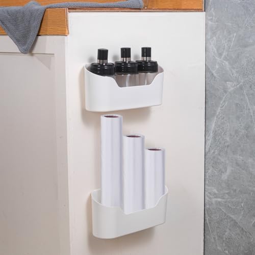 2 Pack Lid Organizers Inside Cabinet, No Drilling Adhesive Over Door Organizer - Image 5