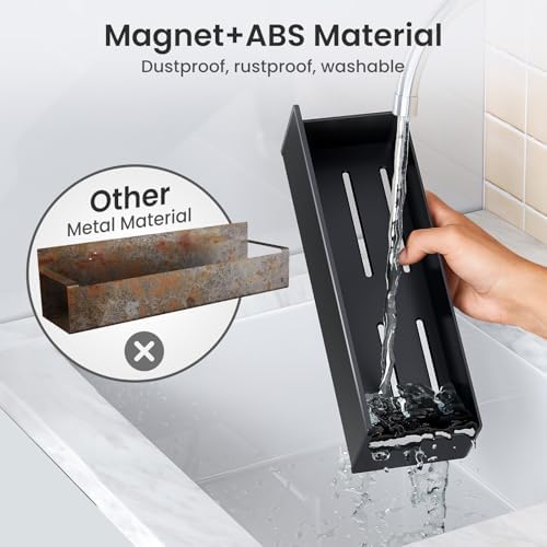 Mystozer Magnetic Spice Rack for Refrigerator Black, 4 Pack - Image 4