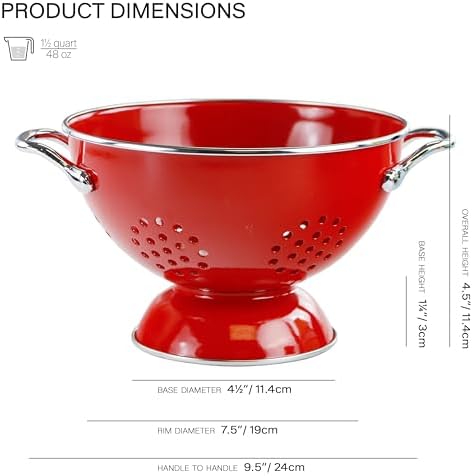 Reston Lloyd, 1.5 Quart Powder Coated Steel Kitchen Strainer Basket - Image 2