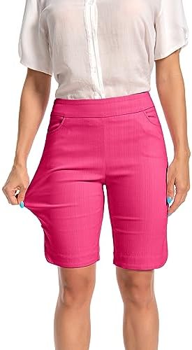 Women's Work Casual Super Stretch Tulip-Hem Pull-On Dress Shorts - Image 6