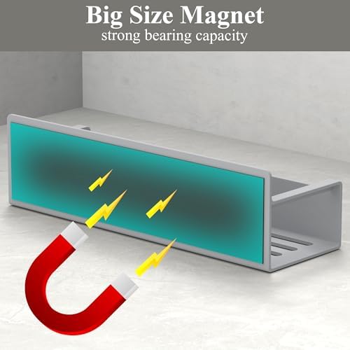 HuggieGems 4 Pack Silver Magnetic Spice Rack Organizer - Image 3