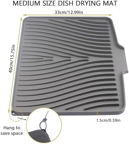 Silicone Dish Drying Mat for Kitchen Counter - Image 3