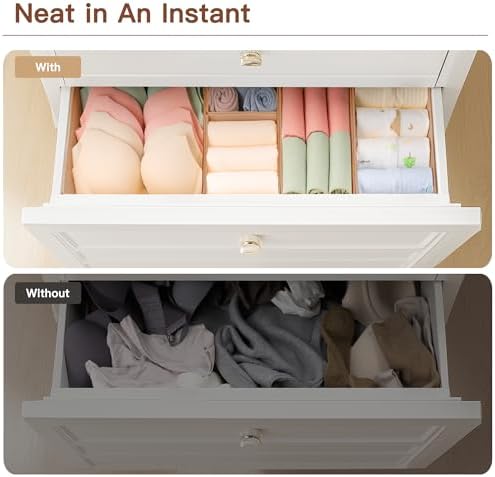 Criusia Drawer Organizer Clothes, 21 Pack Dresser Organizer - Image 6