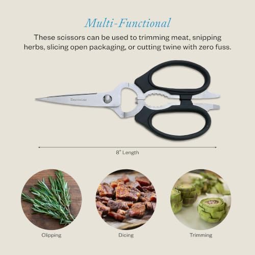 Messermeister 8-Inch Take-Apart Kitchen Scissors, Nut Cracker, Jar Lid - Image 3