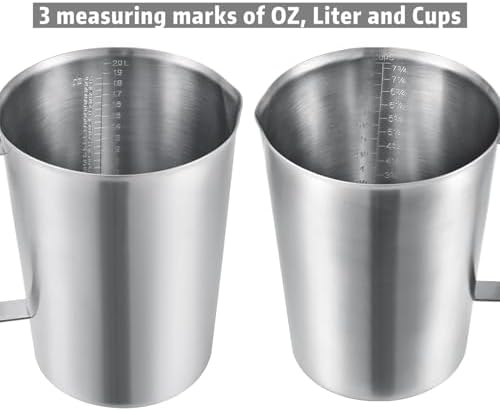 KSENDALO 64Oz/8Cup Stainless Steel Pitcher, 2 Liter Metal Container - Image 4