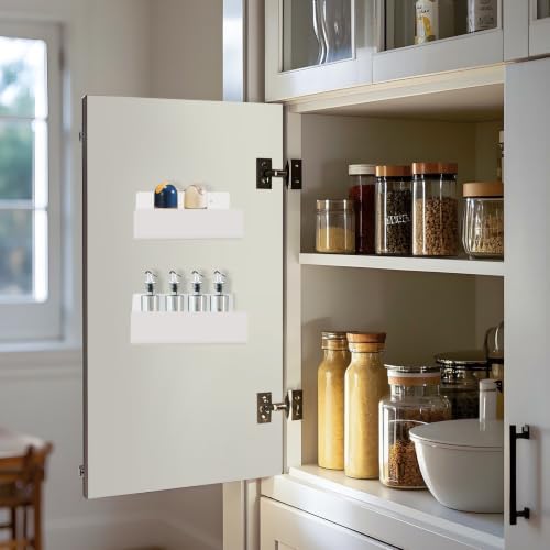 6 Inch Acrylic Spice Rack Wall Mount, 2 Pack - Image 6