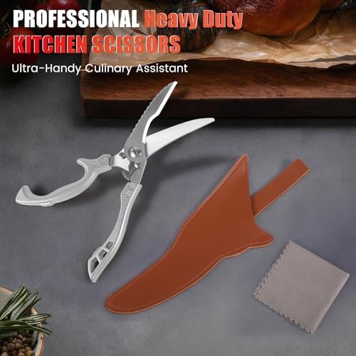 ANDONG Upgrade Heavy Duty Stainless Steel Kitchen Scissors - Image 5