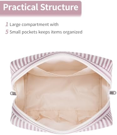 Narwey Makeup Bag Travel Toiletry Bag, Cosmetic Bag - Image 2