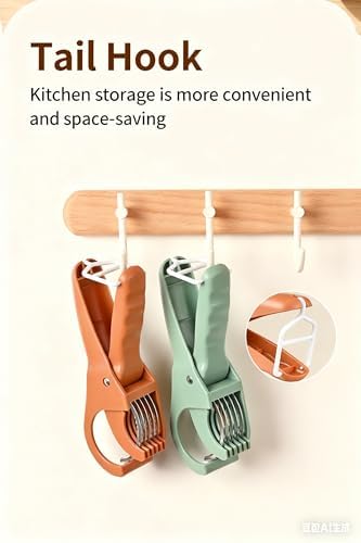 Herb Scissors, 5 Stainless Steel Blades Kitchen Salad Chopper, Dishwasher Safe - Image 4