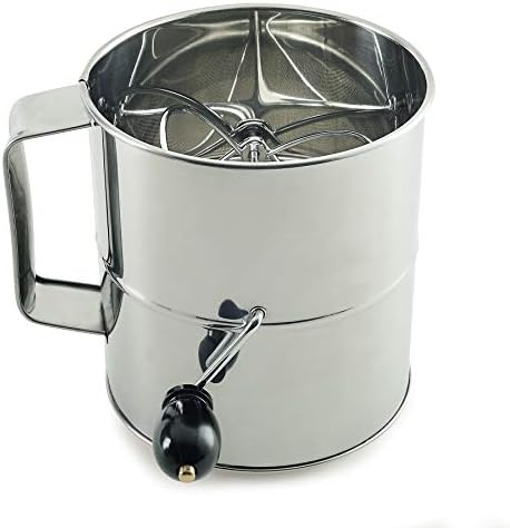 Norpro 8-Cup Stainless Steel Hand Crank Flour Sifter - Image 2