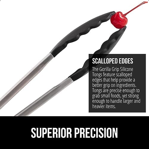 GORILLA GRIP Stainless Steel Kitchen Tongs - Image 3