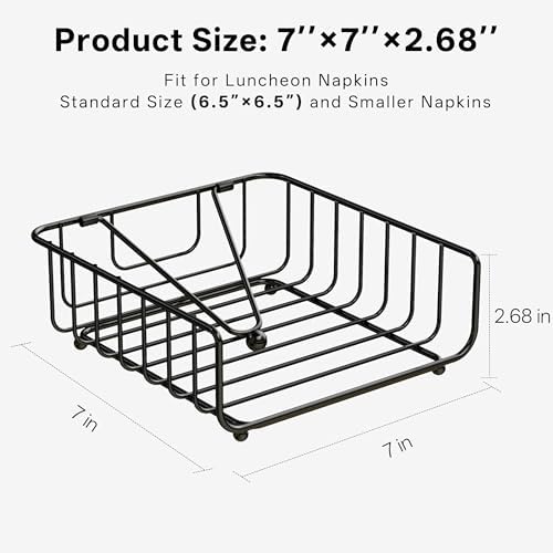 Napkin Holder for Table with Weighted Arm, Dinner Metal Flat Napkin Holders for - Image 3