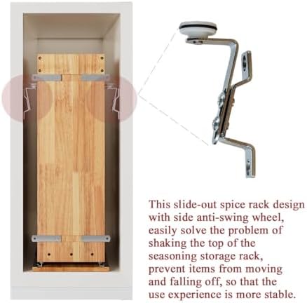 OCG 4 Tier Pull Out Spice Rack Holder Shelves, spice organization - Image 6