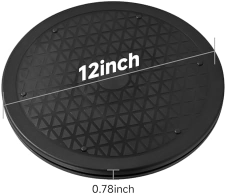 Lazy Susan Turntable 6 Pack, 12 Inch Black Plastic Organizer - Image 5
