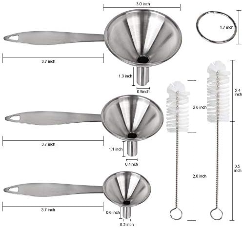 YGDZ Kitchen Funnel for Filling Bottles, Long Handle Funnel Set - Image 2