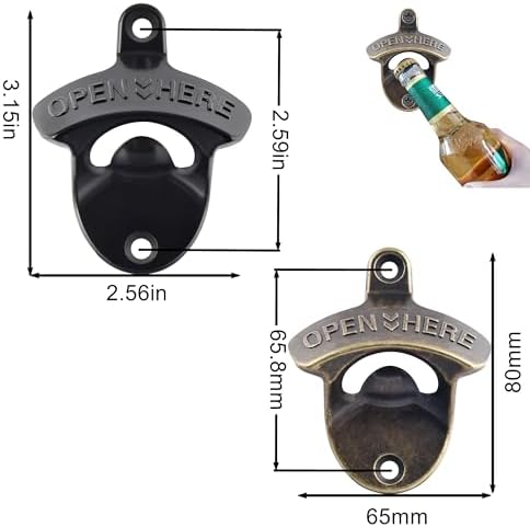 Retro Beer Opener Wall Mounted Bottle Opener, Screw in Wall Bottle Cap Opener - Image 4