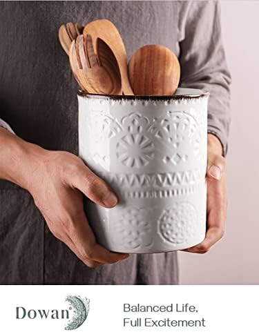DOWAN 7.2" Kitchen Utensil Holder, Extra Large Farmhouse Utensil Holders - Image 2