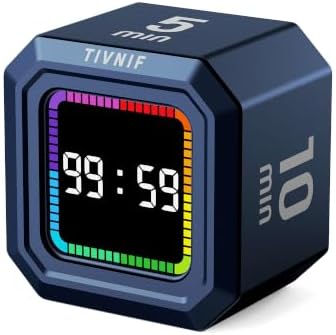 Kitchen Timer Visual Timer for Kids Color Display Gravity Sensor Cube by Tivnif