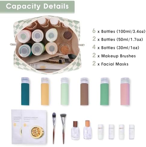 Narwey Makeup Bag Travel Toiletry Bag, Cosmetic Bag - Image 3